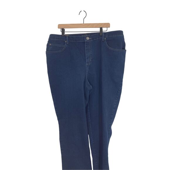 NWT Lee's 1889 Women's Plus SZ 22W Relaxed Fit Bootcut Jeans Dark Wash Western - Picture 3 of 5